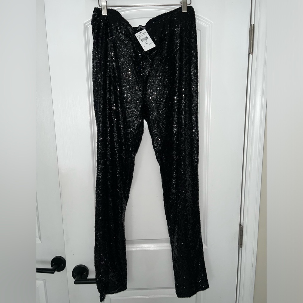 Black Sequin Leggings